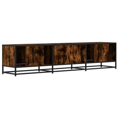 Tv-meubel 180x35x41 cm bewerkt hout gerookt eikenkleurig - thumbnail