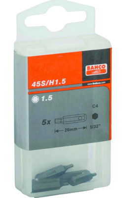 Bahco 2xbits hex 3x20 mm 5/32" | 45S/H3-2P
