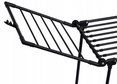 PROMIS MONZA wasdroger, uitschuifbaar + 2 vleugels, groot, zwart