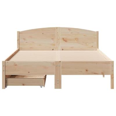 Bedframe zonder matras massief grenenhout 160x200 cm