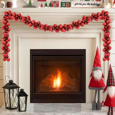 Kerstbal Guirlande Rood 186 cm Polystyreen