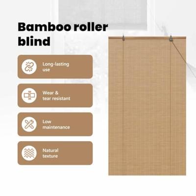 Rolgordijn met gordijnen Bruin 90 x 160 cm Bamboe