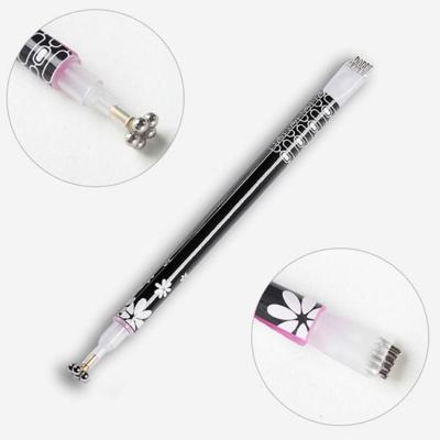 3 PC'S Cat Eye gel magneet pen dubbele kop magnetische pen Plum branding bloem magnetische pen Nail Cat Eye magneet nieuwe tool (zwart)