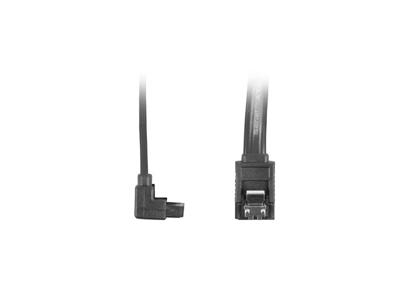 LANBERG SATA datakabel II (6GB/S) F/F 50 cm; metalen CLIPS ANGLED BLACK