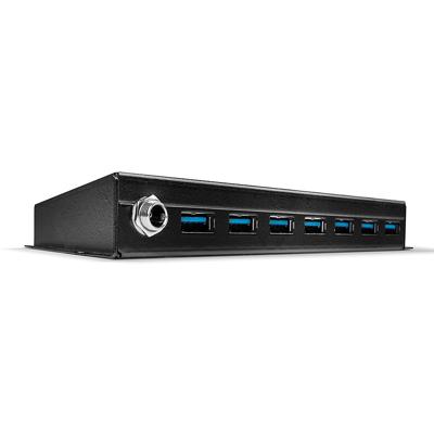 LINDY 7 Port USB 3.0 Metall Hub 43128 USB-hub 7 poorten USB-A USB 3.0 5 GBit/s Zwart LINDY 7 Port USB 3.0 Metall Hub 43128 USB-hub 7 poorten USB-A USB 3.0 5 GBit/s Zwart