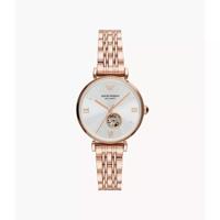 Emporio Armani automatisch dameshorloge met kristallen zilveren wijzerplaat AR60023 - thumbnail