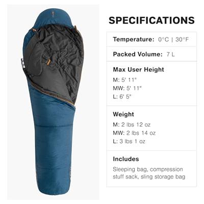 Exped Deepsleep 0° Left Mummie Slaapzak Ocean/Moraine L