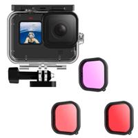 Telesin waterdichte case + duikfilter-set voor GoPro 13/12/11/10/9 tot 40m - thumbnail