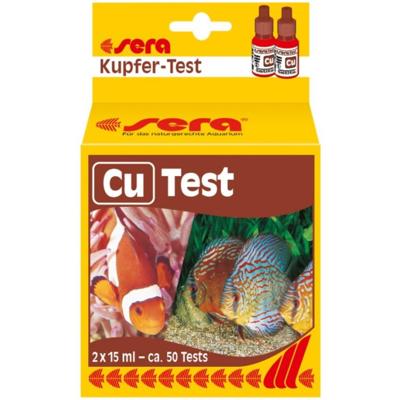 Sera Cu-test Kopermeting Kit - 50x Veilige Wateranalyse voor Aquarium Vissen en Garnalen