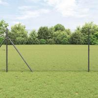VidaXL Afrasteringspaal grijs 10 x 1,2 m (13 mm gaas) staal en pvc - thumbnail