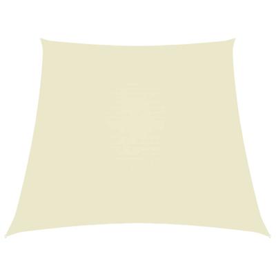 VidaXL Zonnezeil trapezium 3/5x4 m oxford stof crèmekleurig