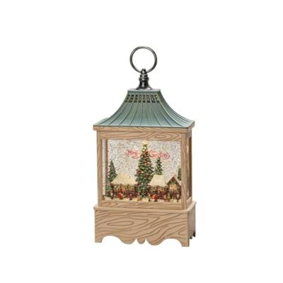 Konstsmide 4287-000 LED-lantaarn Kerstmarkt Warmwit LED Natuur Watergevuld, Timer