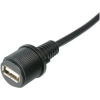 TRU COMPONENTS TC-A-KAB-USBA-FS-1M-203 1586510 USB-stekkeraansluiting 2.0 - IP67 Bus, inbouw USB A-bus met 1m kabel 1 stuk(s) - thumbnail