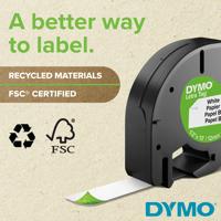 Dymo LetraTAG opstrijkbare tape 12 mm, wit - thumbnail
