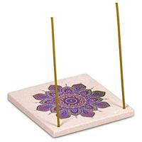 Wierookschaaltje Zandsteen Mandala Bloem - thumbnail