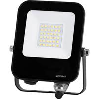 LED Bouwlamp 20W - Waterdichte Schijnwerper 6500K - Mat Zwart Aluminium - thumbnail