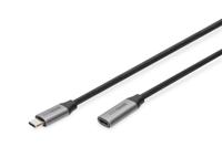 Digitus DB-300230-010-S USB-kabel USB 3.2 Gen1 USB-C, USB-C bus, USB-C stekker 1.00 m Zwart Flexibel, Afgeschermd, Met USB - thumbnail