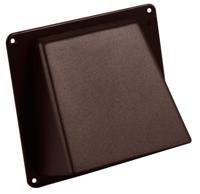 Kunststof Gevelkap Met Klep Aansluitmaat Ø 125mm - Bruin - thumbnail