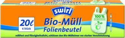 Swirl Bio Pedaalemmerzakken met Handvat 20L 6 Stuks