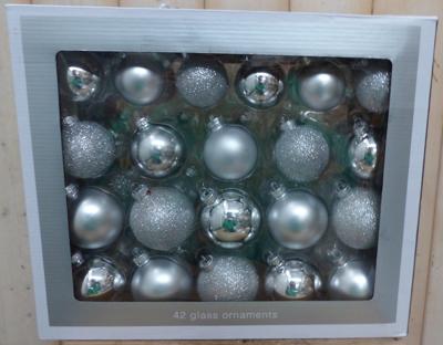 Kerstballen glas zilver 42 ballen - Warentuin mix Kerstballen glas zilver 42 ballen - Warentuin mix