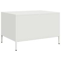 Salontafel 68,5x50x43,5 cm koudgewalst staal wit - thumbnail