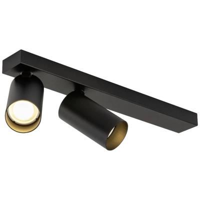 SLV 2-lichts opbouwspot Kami Double zwart 1007733