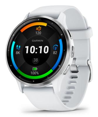 Connected GPS-horloge - GARMIN - Venu 3 - WiFi - 35,4 mm (1,4) - Zilverkleurig staal, witte kast en witte siliconen band - thumbnail