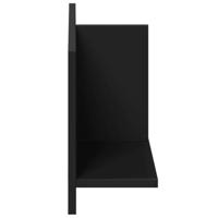 Wandkast 70x16,5x30 cm bewerkt hout zwart - thumbnail