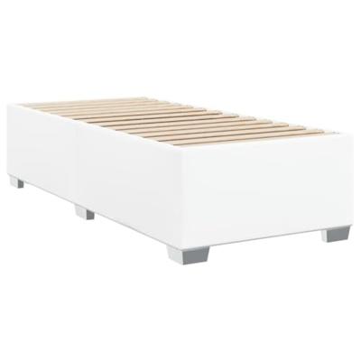 Boxspring met matras kunstleer wit 90x200 cm - thumbnail