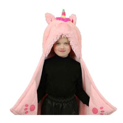 Noxxiez knuffeldeken met capuchon eenhoorn, 130x100cm Noxxiez knuffeldeken met capuchon eenhoorn, 130x100cm
