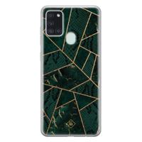 Samsung Galaxy A21s siliconen hoesje - Abstract groen - thumbnail