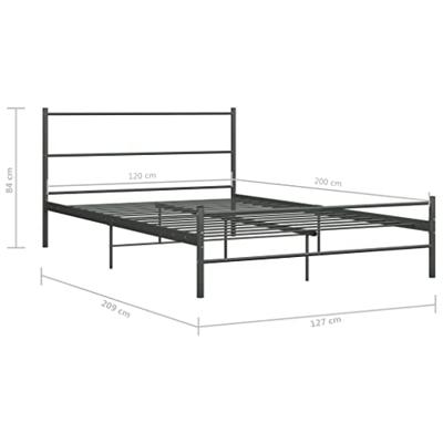VidaXL Bedframe metaal grijs 120x200 cm