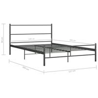 Bedframe metaal grijs 120x200 cm - thumbnail