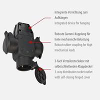 Brennenstuhl 1082120 3-voudige koppeling Rubber 230 V Zwart IP44 - thumbnail