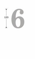 Huisnummer Roman 120mm-6 MGO - thumbnail