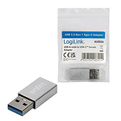 LogiLink USB 3.2 Gen 1 (USB 3.0) Adapter [1x USB 3.2 Gen 1 stekker A (USB 3.0) - 1x USB 3.2 Gen 1 bus C (USB 3.0)] AU0056 0 mm