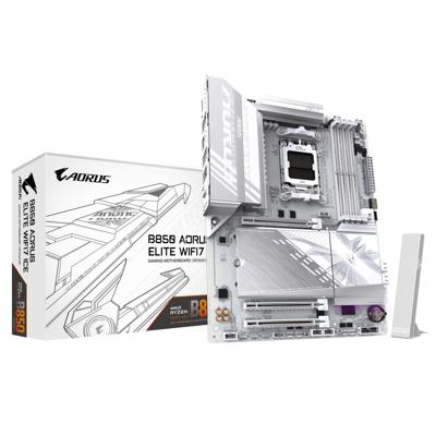 Gigabyte B850 A ELITE WF7 ICE Moederbord Socket AMD AM5 Vormfactor ATX Moederbord chipset AMD® B850
