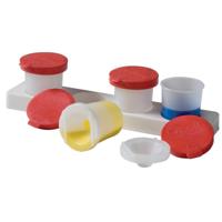 Antiknoeipot voor verf set van 4 potjes van 320 ml met rood deksel - thumbnail
