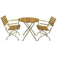 Bern bistroset - Robina hout Gegalvaniseerd platstaal - Bruin - thumbnail