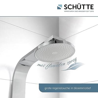 Schutte SAMOA RAIN douchesysteem met thermostatisch planchet | chroom-licht grijs
 - 60570 60570 - thumbnail