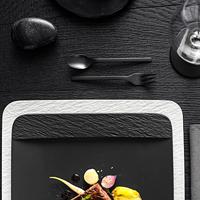 VILLEROY & BOCH - Manufacture Rock - Vierkant bord 32cm - thumbnail
