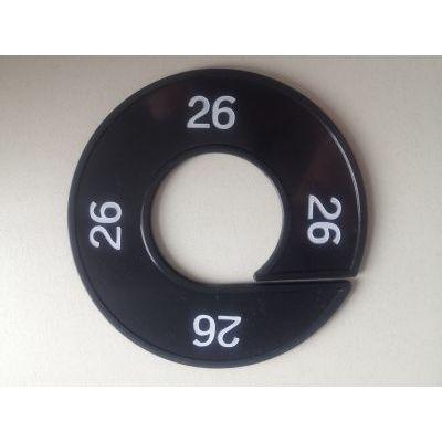 Maatring 9cm zwart/wit 26