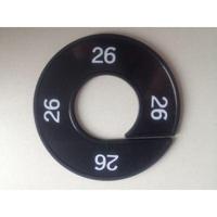 Maatring 9cm zwart/wit 26 - thumbnail