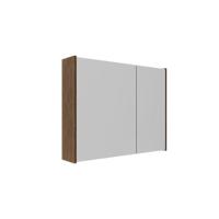 Saniclass Holz Atelier Spiegelkast - 80x63x16cm - inclusief zijpanelen - Walnut pure SW1420838/SW1212816 - thumbnail
