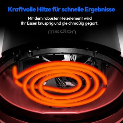 Heteluchtfriteuse - MEDION - MD13030 - 4,7 L - Digitaal - 1500 W - Zwart