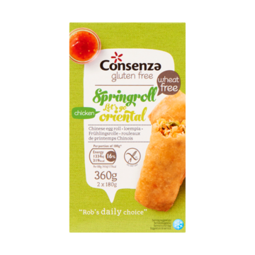 Consenza Gluten Free Loempia Kip 2 x 180 g bij Jumbo