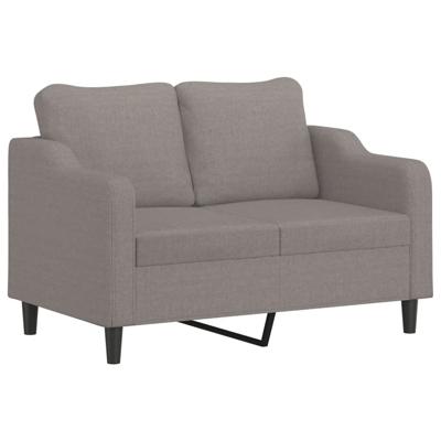 2-delige Loungeset met kussens stof taupe