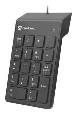 NATEC NUMERIEK TOETSENBORD GOBY 2 USB ZWART - thumbnail