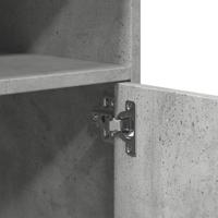 Rolkast 60x48x81 cm bewerkt hout betongrijs - thumbnail