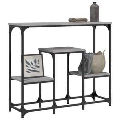 Wandtafel 89,5x28x76 cm bewerkt hout grijs sonoma eikenkleurig